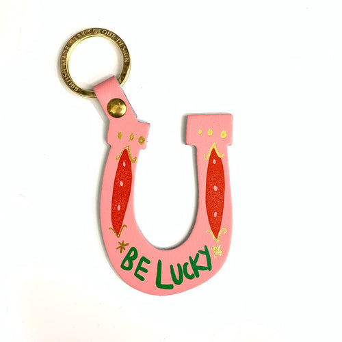 Be Lucky Leather Horseshoe Key Ring