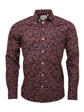 Men’s Navy Luxury Cotton Paisley Shirt