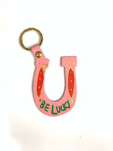 BE LUCKY LEATHER KEY RING