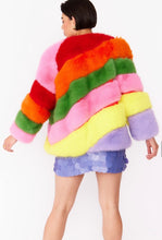 RAINBOW LUXURY FAUX FUR COAT